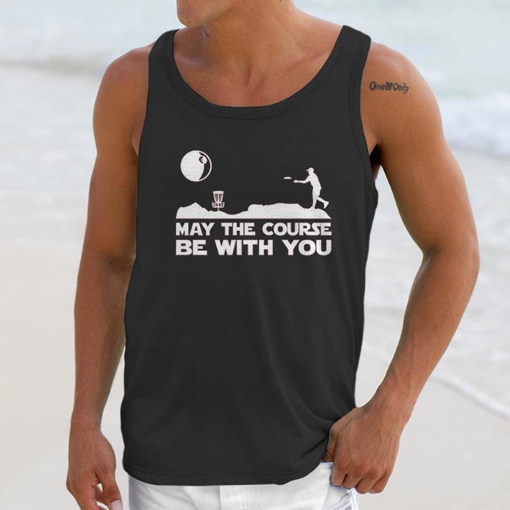 Guerrilla May The Course Be With You Funny Disc Golf Movie Unisex Tank Top Gifts for Her