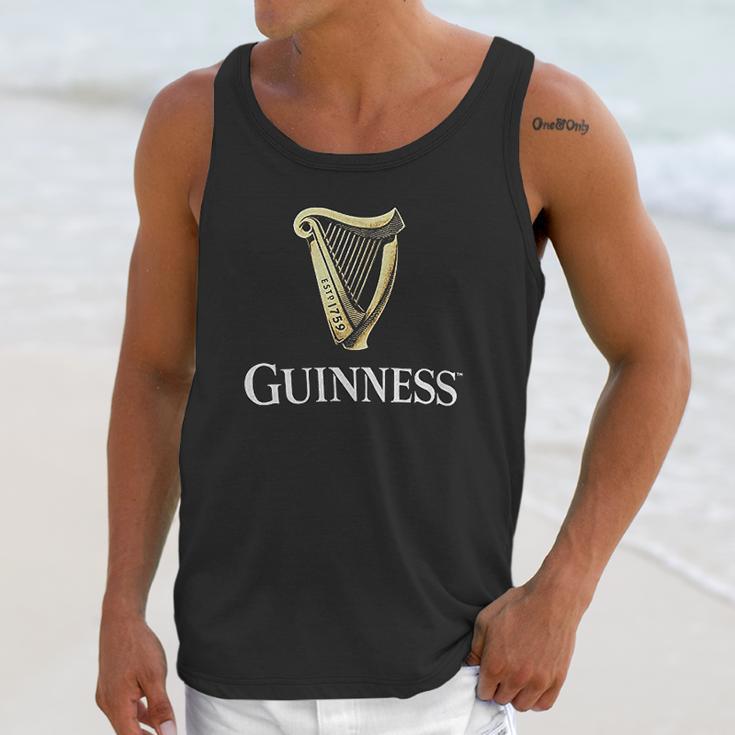 Guinness Black Classic With An Irish Gold Harp Design Unisex Tank Top Gifts for Her