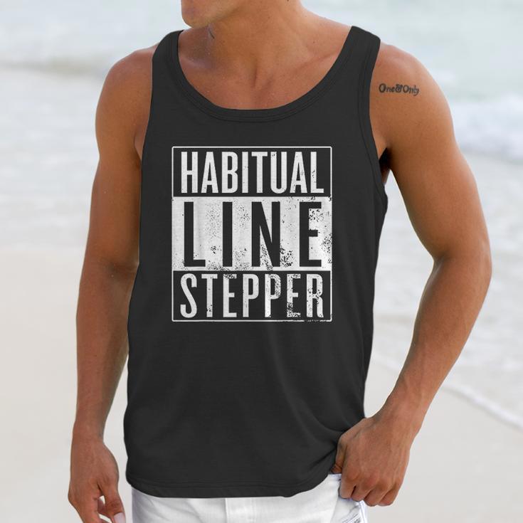 Habitual Line Stepper Funny Rule Breaker Unisex Tank Top Gifts for Her