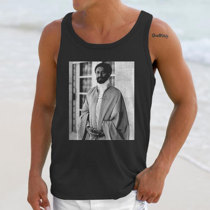 Haile Selassie Ethiopian Emperor Portrait Unisex Tank Top Gifts for Her