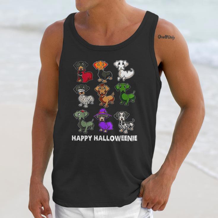 Happy Halloweenie Dachshund Unisex Tank Top Gifts for Her