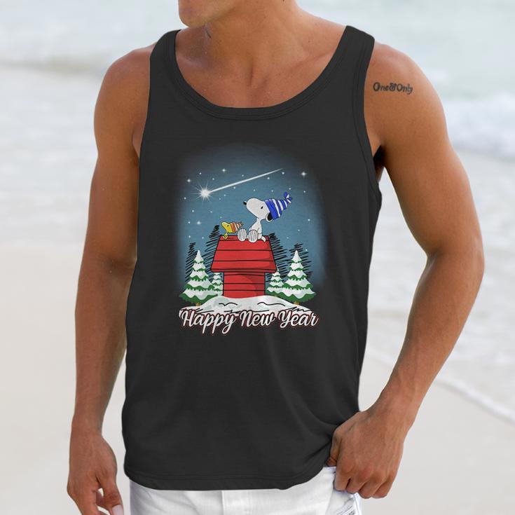 Happy New Year Snoopy Unisex Tank Top Gifts for Her