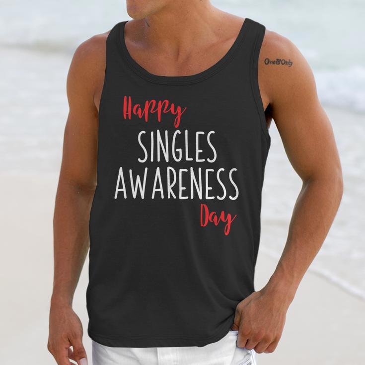 Happy Singles Awareness Day Anti Valentines Day Unisex Tank Top Gifts for Her