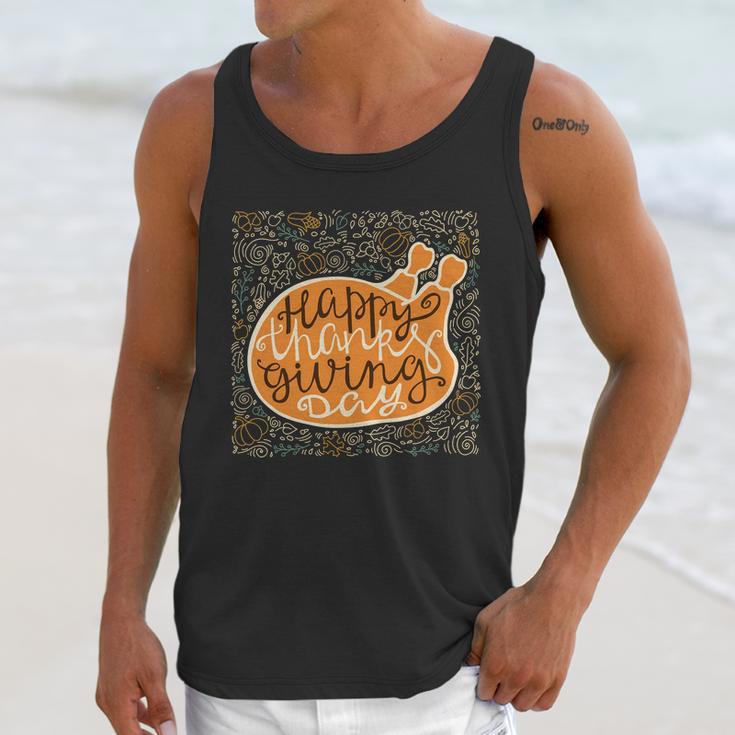 Happy Thanksgiving Day Turkey Pumpkin Logo Unisex Tank Top Gifts for Her