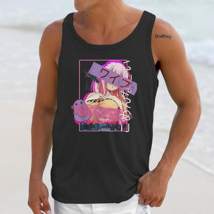 Hentai Vaporwave Concept Design Lewd Japanese Oppai Girl Unisex Tank Top Gifts for Her