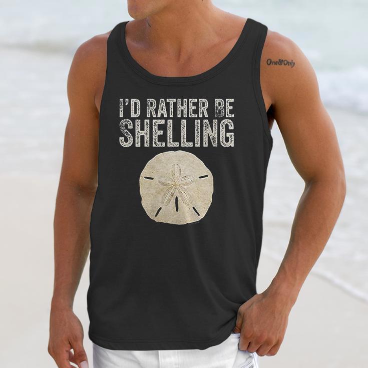 Id Rather Be Shelling For Ocean Loving Sea Shell Hunters Unisex Tank Top Gifts for Her