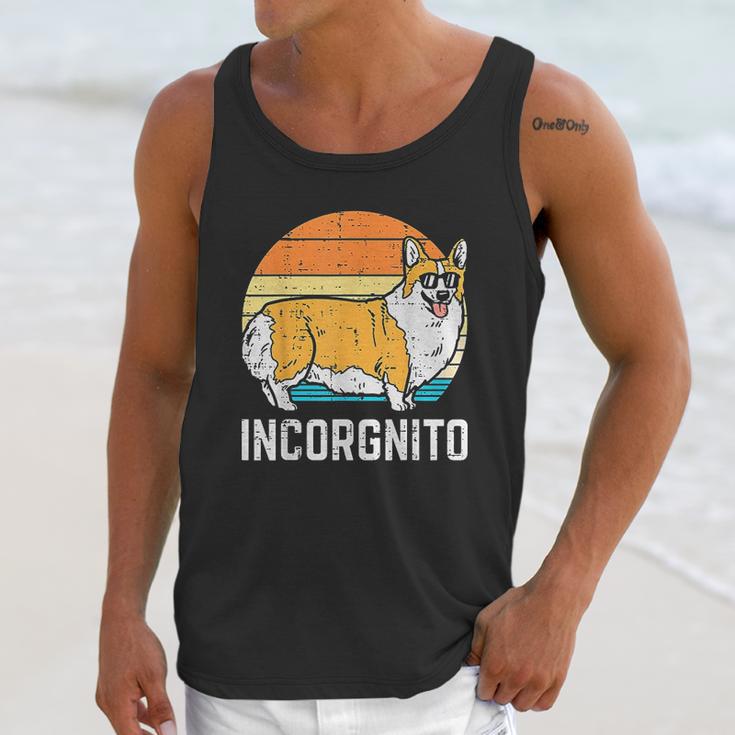 Incorgnito Welsh Corgi Sunset Retro Pet Dog Lover Owner Gift Unisex Tank Top Gifts for Her