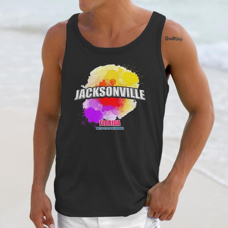 Jacksonville Colorful Retro Logo Unisex Tank Top Gifts for Her