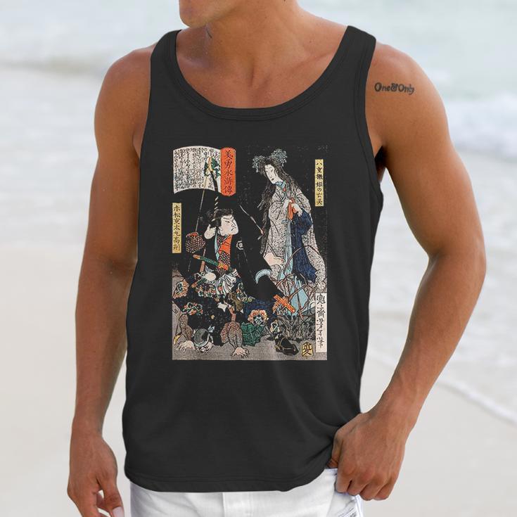 Japanese Art Ninja Saving The Maiden Samurai Unisex Tank Top Gifts for Her