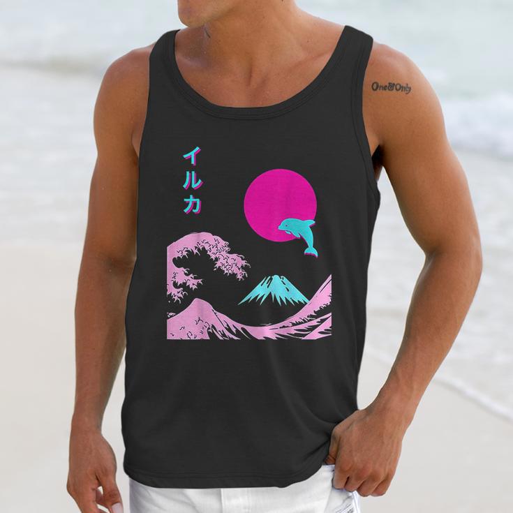 Japanese Dolphin Unisex Tank Top Gifts for Her