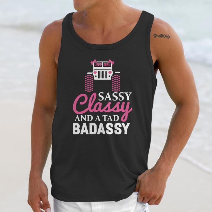 Jeep Sassy Classy And A Tad Badassy Unisex Tank Top Gifts for Her