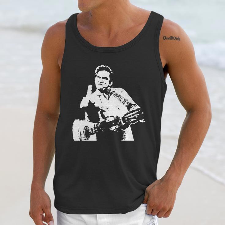 Johnny Cash Middle Finger Shirt Johnny Cash Middle Finger Poster Johnn T-Shirt Unisex Tank Top Gifts for Her