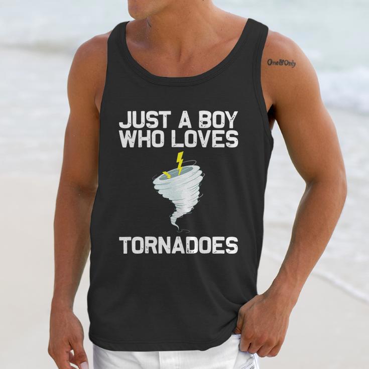 Just A Boy Who Loves Tornadoes Tornado Meteorologist Unisex Tank Top Gifts for Her