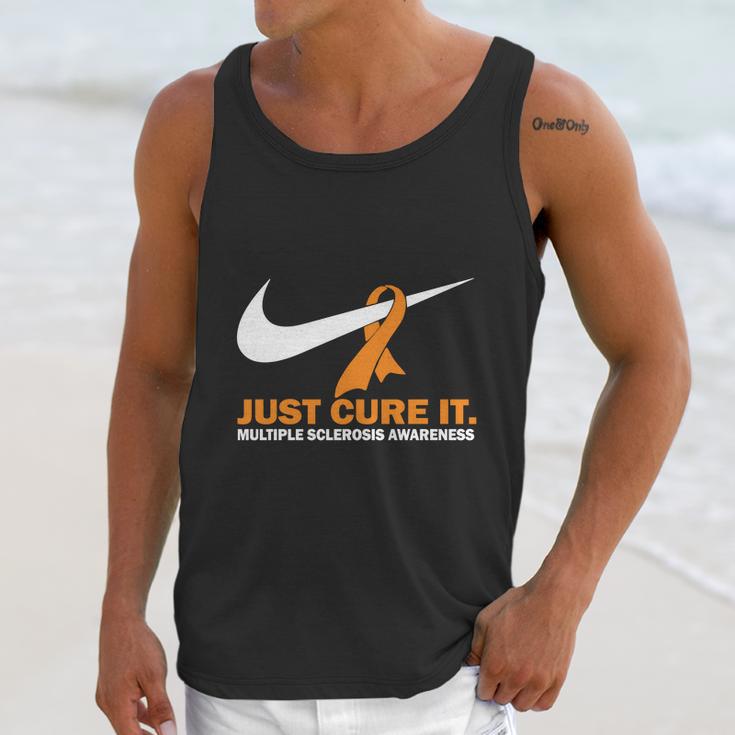 Just Cure It Multiple Sclerosis Awareness Nike LogoShirt Unisex Tank Top Gifts for Her