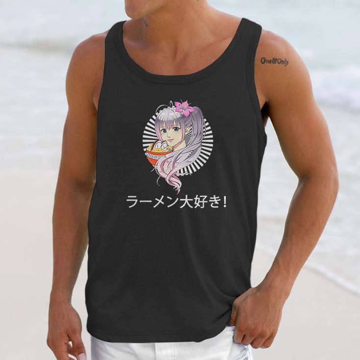 Just A Girl Who Loves Anime Japanese Girl Unisex Tank Top Gifts for Her