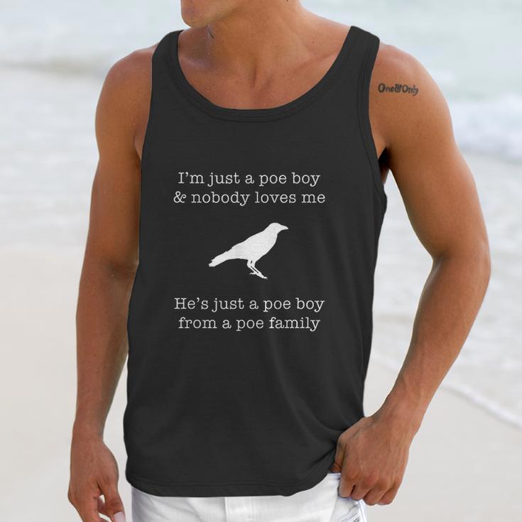 Im Just A Poe Boy Nevermore Edgar Allen Poe Unisex Tank Top Gifts for Her