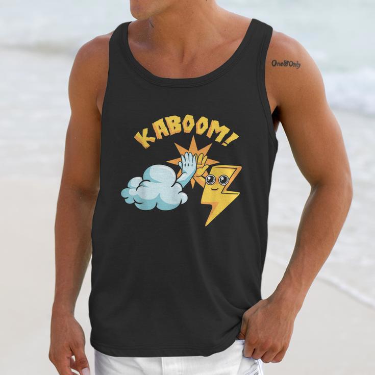 Kaboom Cloud Lightning Electrical Storm Thunder Bolt Humor Graphic Design Printed Casual Daily Basic Unisex Tank Top Gifts for Her