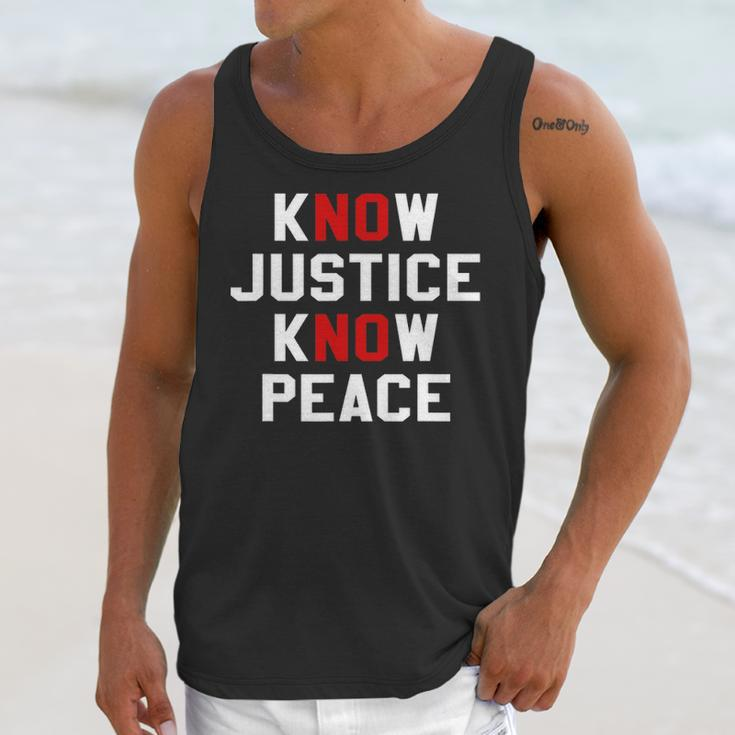 Know Justice Know Peace No Justice No Peace Unisex Tank Top Gifts for Her