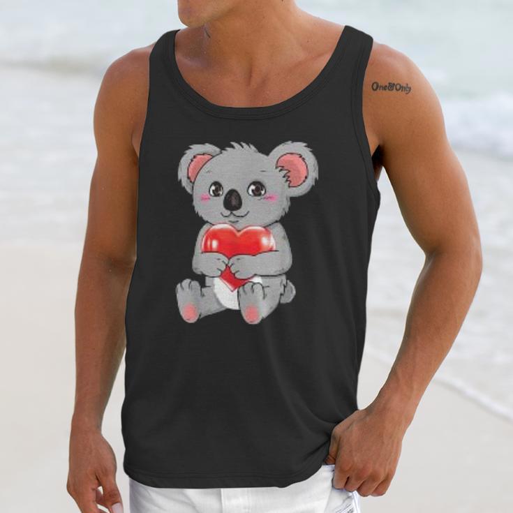 Koala Heat Valentine Funny Valentines Day Singles Gift Unisex Tank Top Gifts for Her