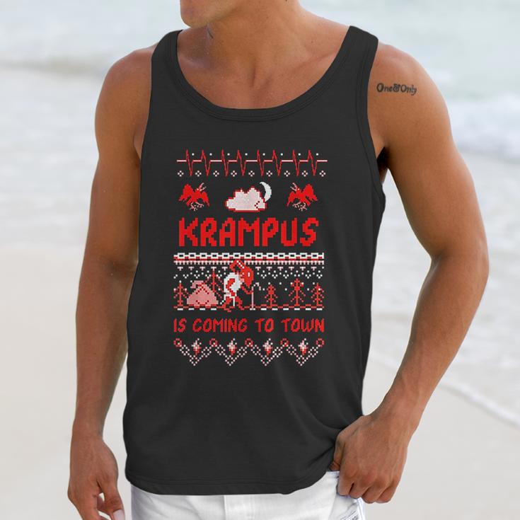 Krampus Is Coming To Town Xmas Ugly Unisex Tank Top Gifts for Her