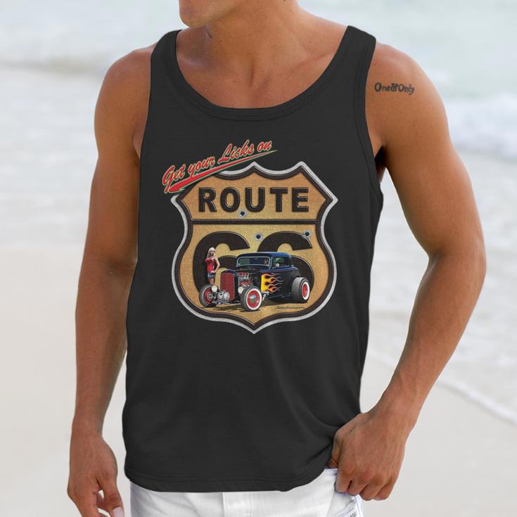 Larry Grossman Licks On Route 66 Unisex Tank Top Gifts for Her