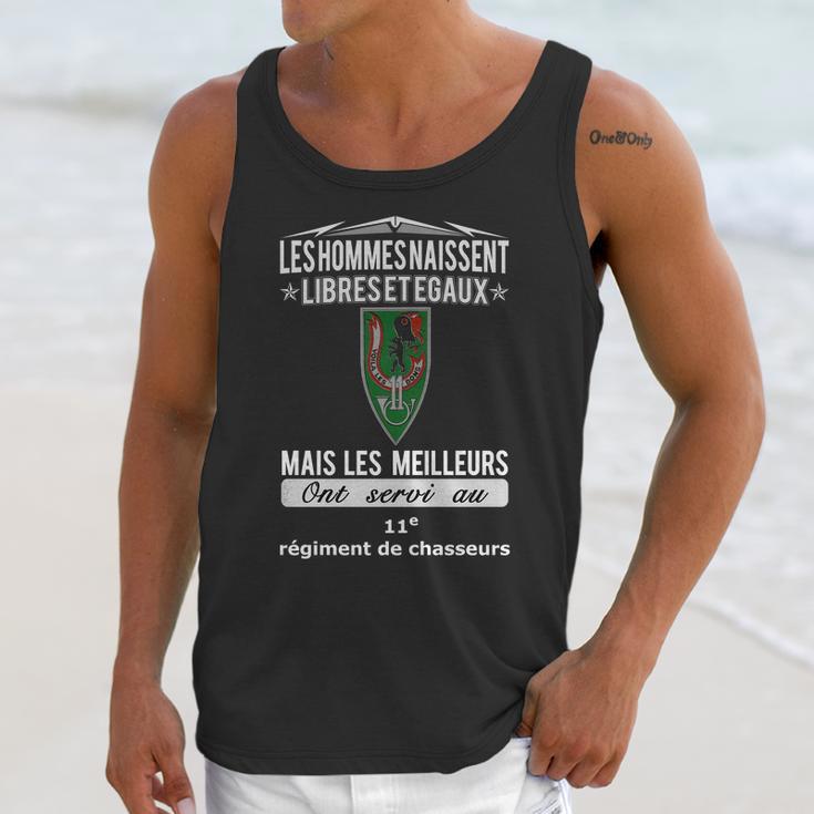 Les Hommes Naissent Libreset Egaux Mais Les Meilleurs Ont Servi Au 11E Regiment De Chasseurs Unisex Tank Top Gifts for Her