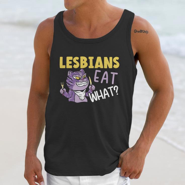 Lesbians Eat What Lgbtq Member Sexual Diversity Pride Parade Gift Graphic Design Printed Casual Daily Basic Unisex Tank Top Gifts for Her