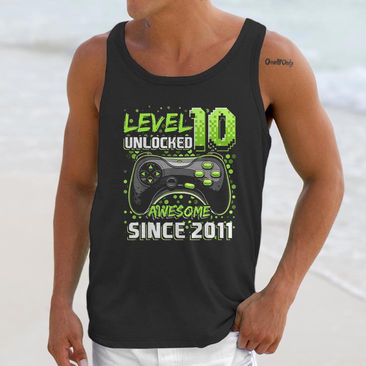 Level 10 Unlocked Awesome 2011 Video Game 10Th Birthday Gift Unisex Tank Top Gifts for Her