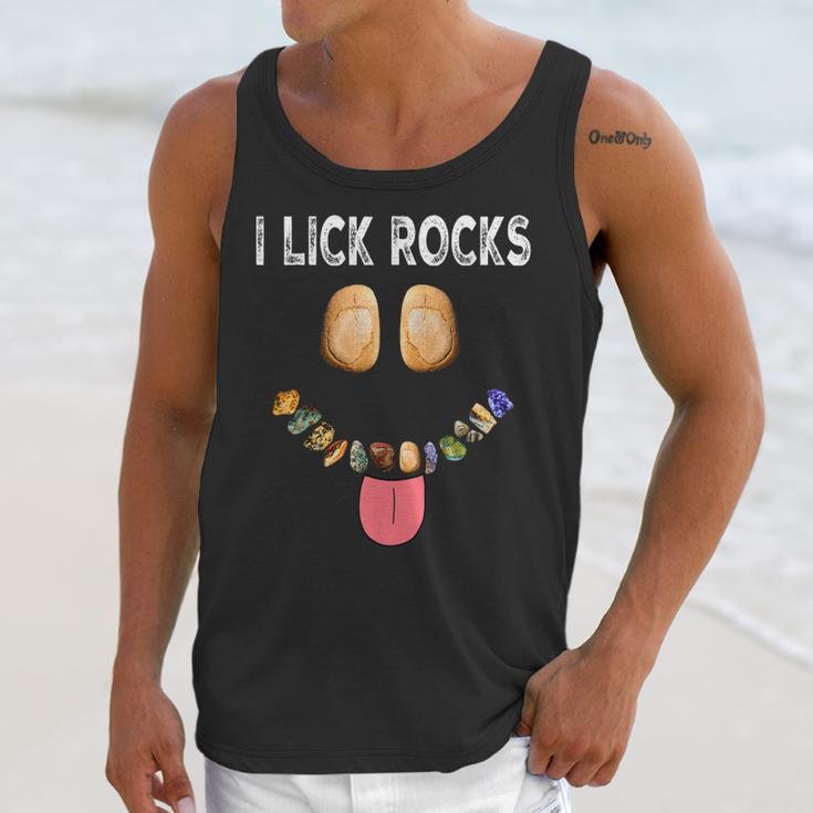 I Lick Rocks Geologist Geology Rock Collector Unisex Tank Top Gifts for Her