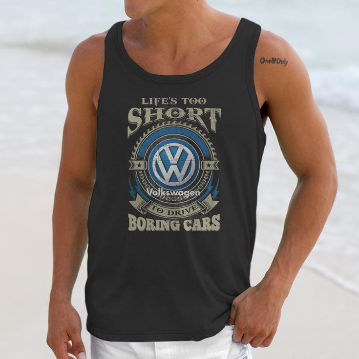 Lifes Too Short Volkswagen Unisex Tank Top Gifts for Her