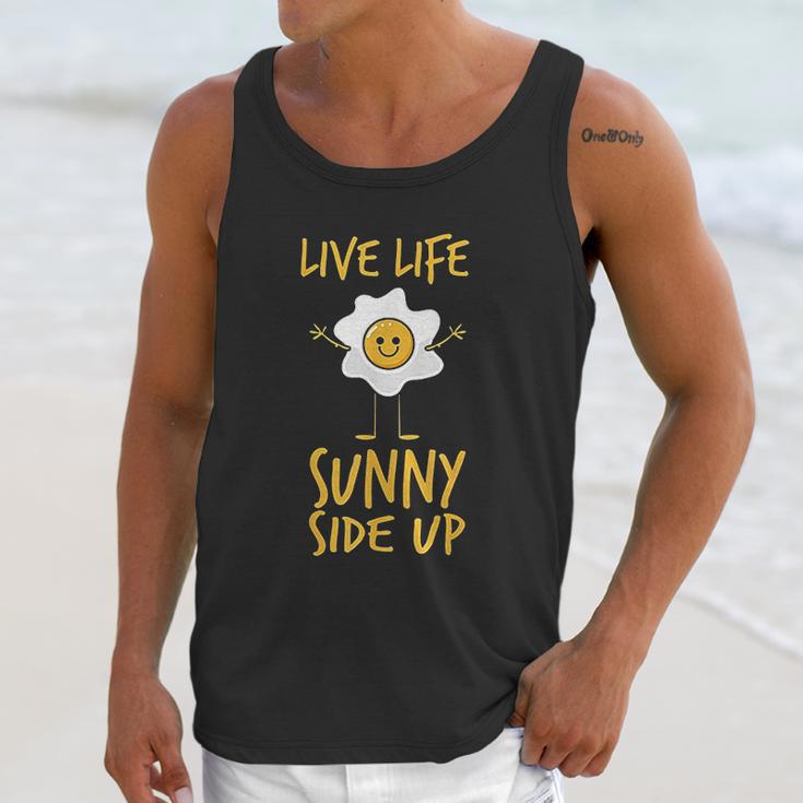 Live Life Sunny Side Up Egg Lover Breakfast Brunch Unisex Tank Top Gifts for Her