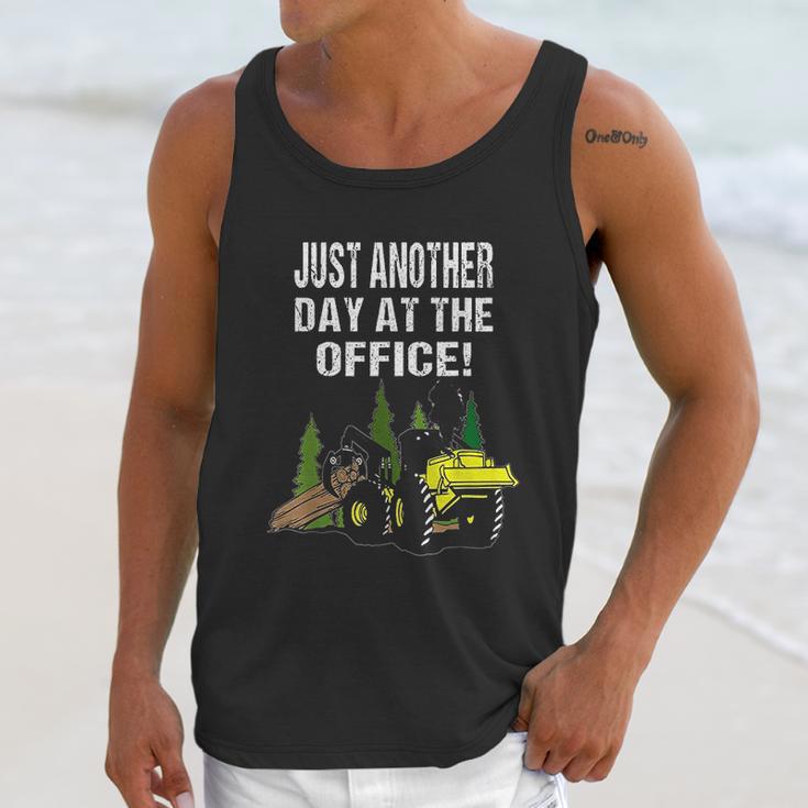 Logging Skidder Driver Diesel Just Another Day At The Office Unisex Tank Top Gifts for Her