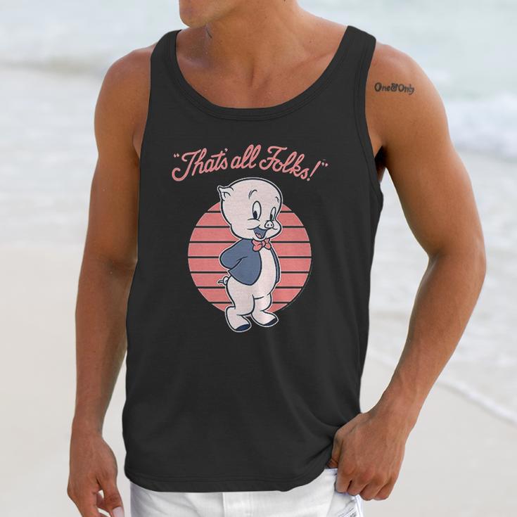 Looney Tunes Porky Pig That Is All Folks Unisex Tank Top Gifts for Her