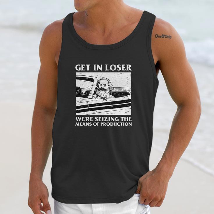 Get In Loser Karl Marx Product Communism Meme Unisex Tank Top Gifts for Her