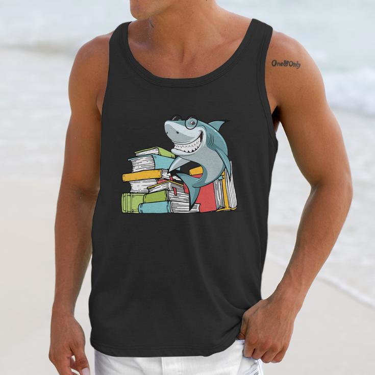 I Love Books Chibi Anime Shark Shirts Book Lover Unisex Tank Top Gifts for Her