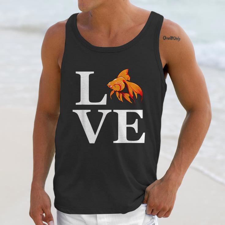 I Love Goldfish Retro Goldfish Keeper Aquarium Hobby Unisex Tank Top Gifts for Her