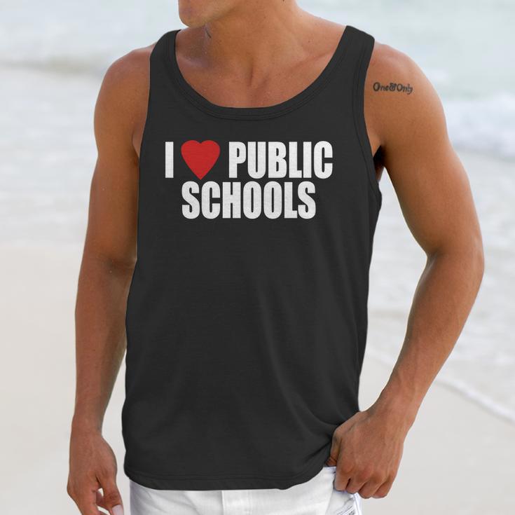 I Love Public Schools Unisex Tank Top Gifts for Her