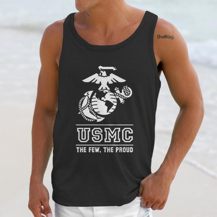 Lucky Ride Marines Usmc The Few The Proud White Emblem Unisex Tank Top Gifts for Her