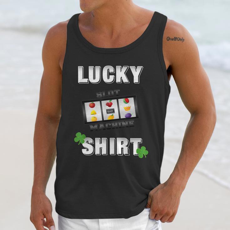 Lucky Slot Machine Casino Gambling Tshirt Darks Unisex Tank Top Gifts for Her