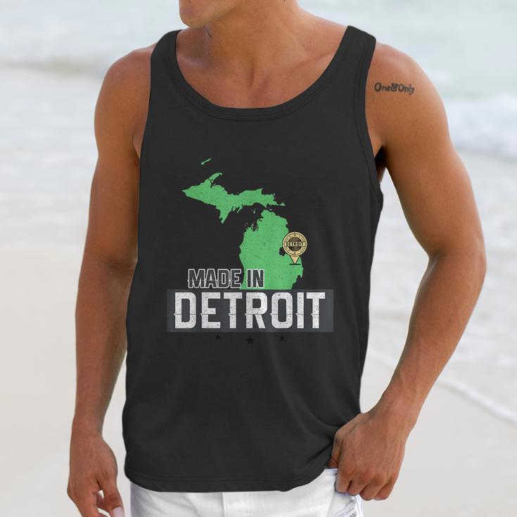 Made In Detroit Michigan State Map Motor City Area Graphic Design Printed Casual Daily Basic Unisex Tank Top Gifts for Her