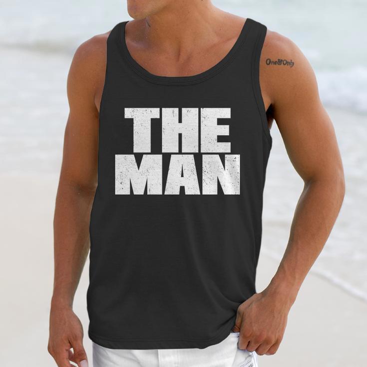 The Man Distressed Logo Unisex Tank Top Gifts for Her