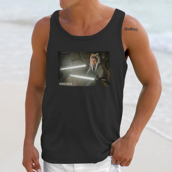 The Mandalorian Ahsoka Tano Lightsaber Battle Unisex Tank Top Gifts for Her