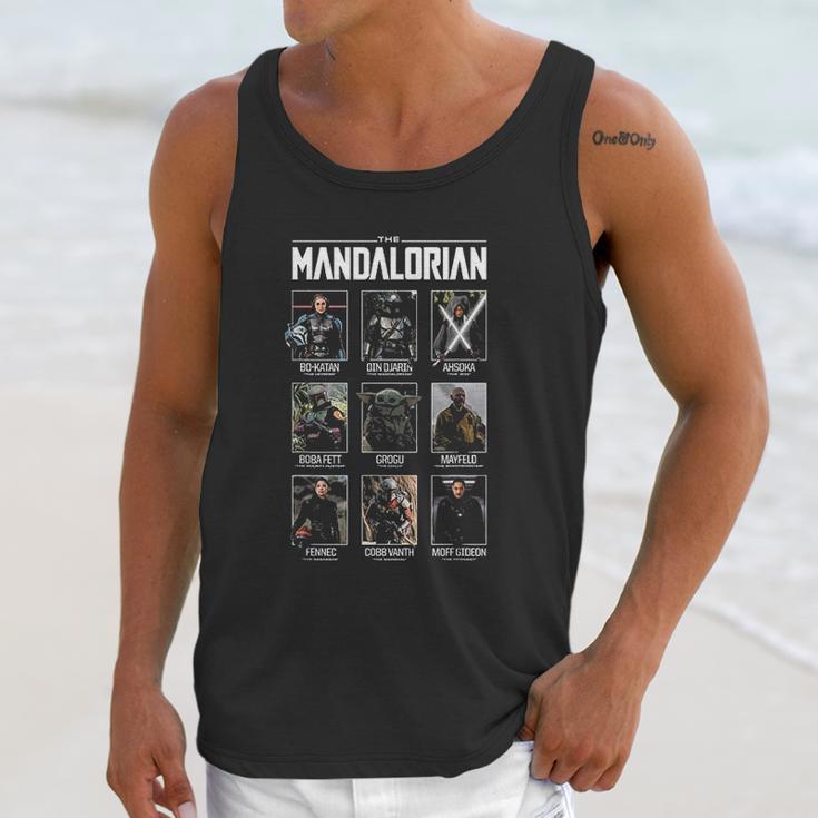 The Mandalorian Character Grid Unisex Tank Top Gifts for Her