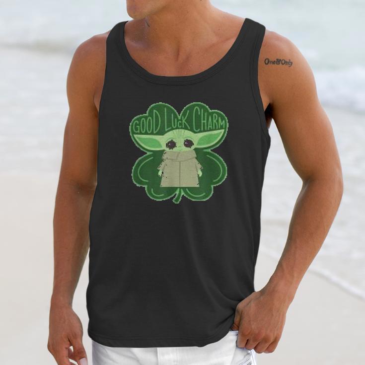 The Mandalorian The Child Good Luck Charm Shamrock Unisex Tank Top Gifts for Her