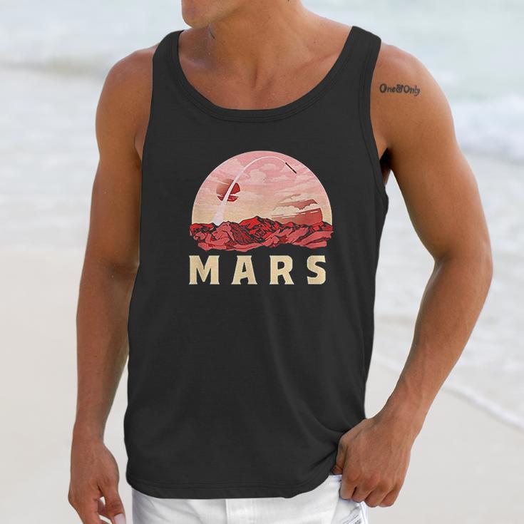 Mars Retro Minimalist 80S Style Martian Space Unisex Tank Top Gifts for Her