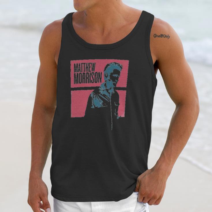 Matthew Morrison Blocks Image Grey Girls Juniors Unisex Tank Top Gifts for Her