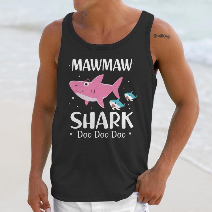 Mawmaw Shark Doo Doo Doo Black Pink Unisex Tank Top Gifts for Her