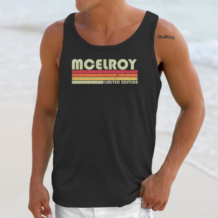 Mcelroy Surname Funny Retro Vintage 80S 90S Birthday Reunion Unisex Tank Top Gifts for Her