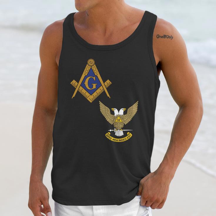 Mens Mason Scottish Rite Split Masonic Wings Up Unisex Tank Top Gifts for Her