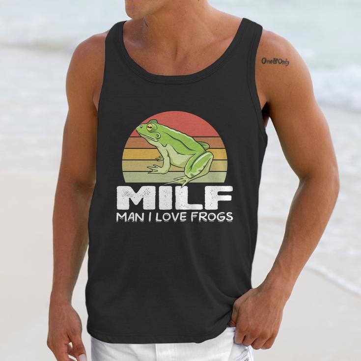 Milf Man I Love Frogs Funny Saying Frog Lovers Graphic Design Printed Casual Daily Basic Unisex Tank Top Gifts for Her